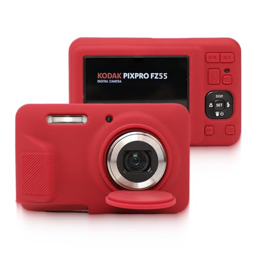 Funda de silicona para cámara Kodak PIXPRO FZ55 rojo miniatura 1