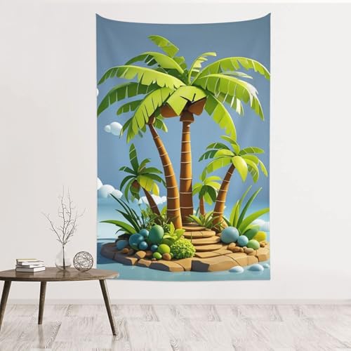 Tapisserie murale arbre tropical décoration grand format évasion