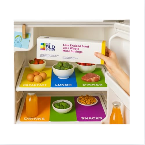 Refrigerator Liners Set of 5 - Color Coded, Washable Fridge Organizer for Moms - Easy Kitchen Storage Solution, Refrigerator Organizer for Fresh and Tidy Refrigerator Spaces