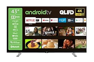 JVC LT-43VAQ6155 43 Zoll QLED Fernseher/Android TV (4K Ultra HD, HDR Dolby Vision, Triple-Tuner, Google Play Store, Google Assistant, Bluetooth)