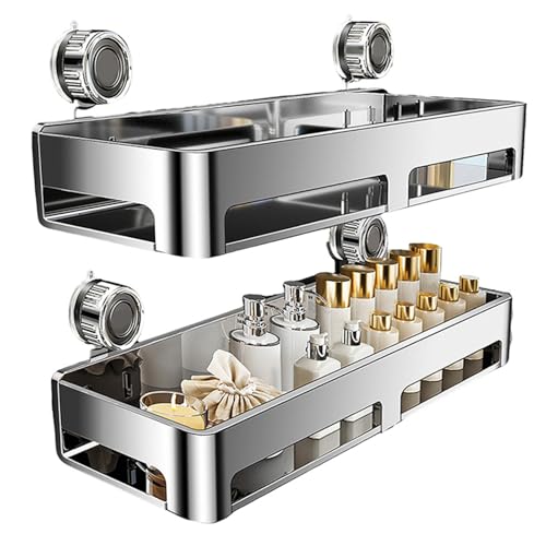 Generico Estantes de baño, organizador de baño con – Porta objetos antioxidante Organización y almacenamiento para el hogar, decoración de hotel, cocina, dormitorio, champú, ducha