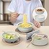 Ramen Bowl Set,Microwave Ramen Cooker Instant Noodles Bowl with Chopsticks Spoon,Rapid Ramen Noodle Bowl, Portable Noodle Bowls,for Home Office Dorm Room College gift(Beige)