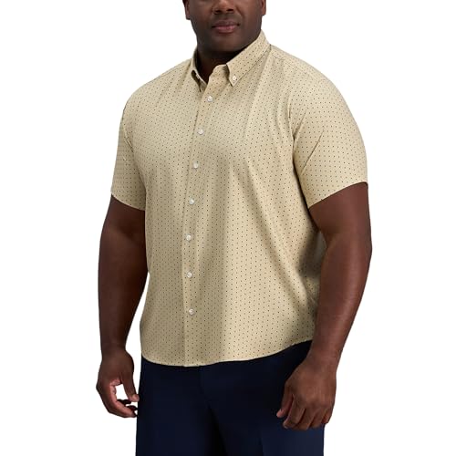 Chemise performance Haggar pour homme hauts décontractés à motifs en grandes tailles