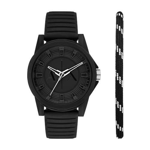 Montre homme Armani Exchange 44 mm : mouvement quartz et bracelet acier
