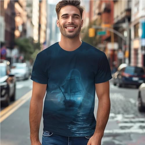 3D Pattern Print T-Shirt with Breathable Cool Lightweight Flexible Easy to Match Diverse and Stylish Casual Wear4