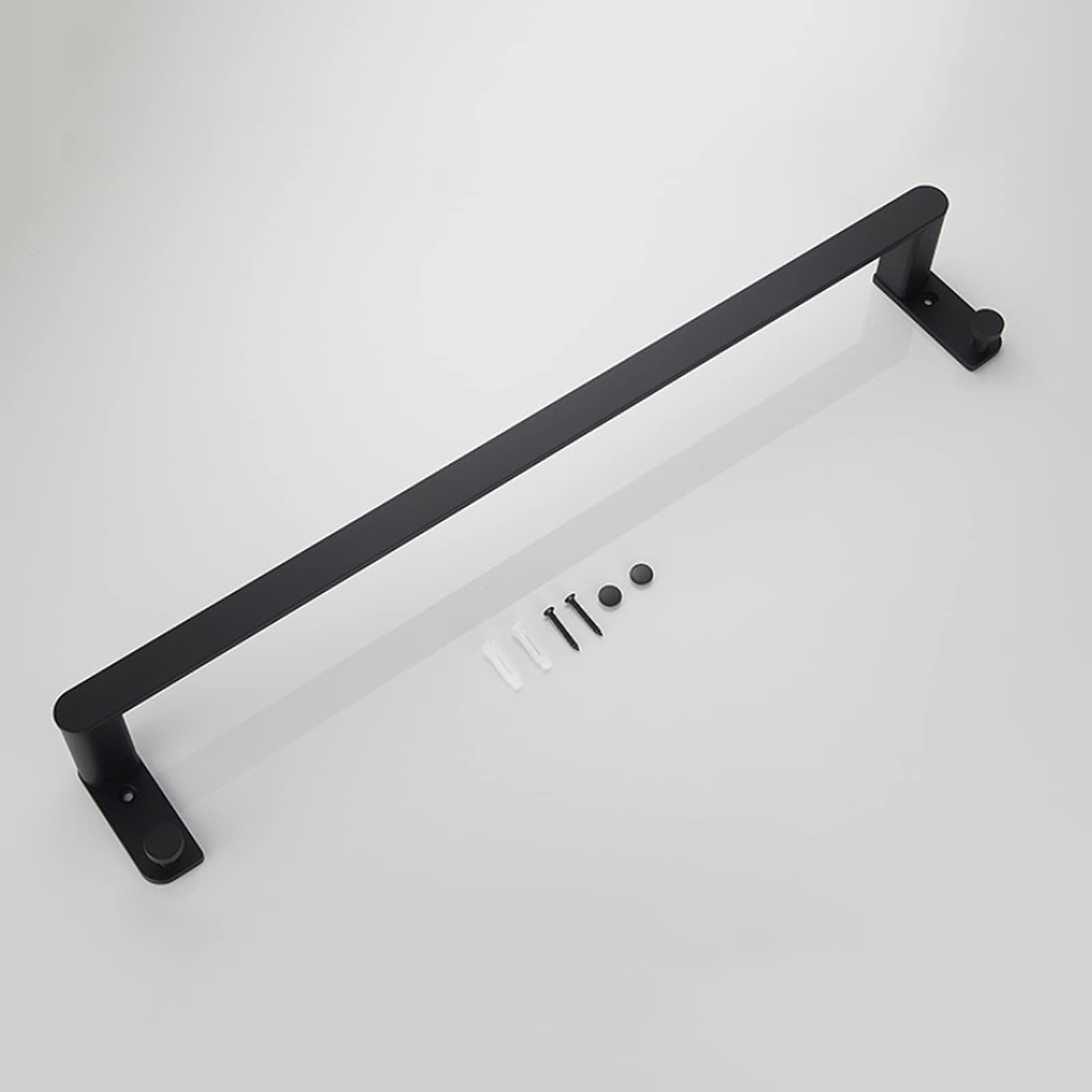 LYGXWJFC Toallero Toallero de baño, Aluminio, Toallero, Toallero de baño, Montado en la Pared, Toallero Negro, Perforación e instalación/40 cm