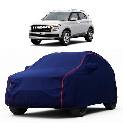 Image of Heavy-Duty Car Cover for Compatible with Hyundai Venue (2019 to 2025 All Models) Deluxe Car Protection Cover - Waterproof & UV-Resistant All-Season Exterior Protection