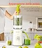 Cold Press Juicer, Zasmira Juicer Machines with Large Feeding Chute, Powerful Slow Juicer with Pulp Seperation, 99.6% Juice Purity, Easy to Clean, White #4