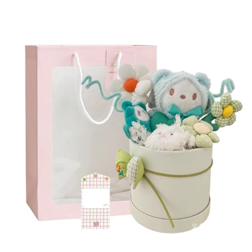 花束 ぬいぐるみ花束 バケツ人形の花束 花束ギフト可愛いぬいぐるみ 人気 贈り物誕生日プレゼント 友達 子供 記念日 母の日 結婚式 入学式 卒業祝い 教師の日 発表会 ?意プレゼント インテリア メッセージカード付き (グリーン)