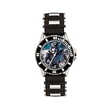 Star Wars SWM3076 Montre à Quartz avec Affichage analogique Cadran Multicolore Bracelet en Silicone Blanc pour garçon