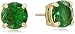 kate spade new york "Cueva Rosa" Gold-Tone Green Glass Stud Earrings