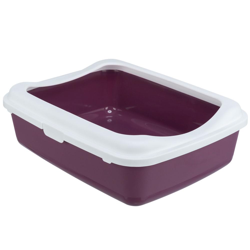 Trixie Katzentoilette Classic mit Rand 37 x 15 x 47 cm Bordeaux/Weiß Toiletten