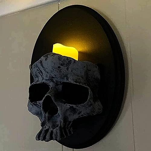 Brteyes 1PC Skull Wall Candle Holder,Skull Gothic Home Decor Horror Skeleton Candle Holder Halloween Decorations,Party Statue Decorative Themed Bar Sculpture Decoration by Brteyes - Image 5
