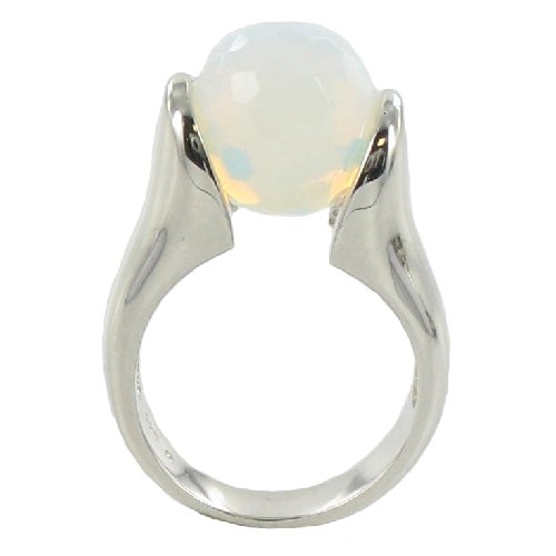 Bague en Argent Sterling Eligo Anneau Interchangeable 17mm pour le Quotidien
