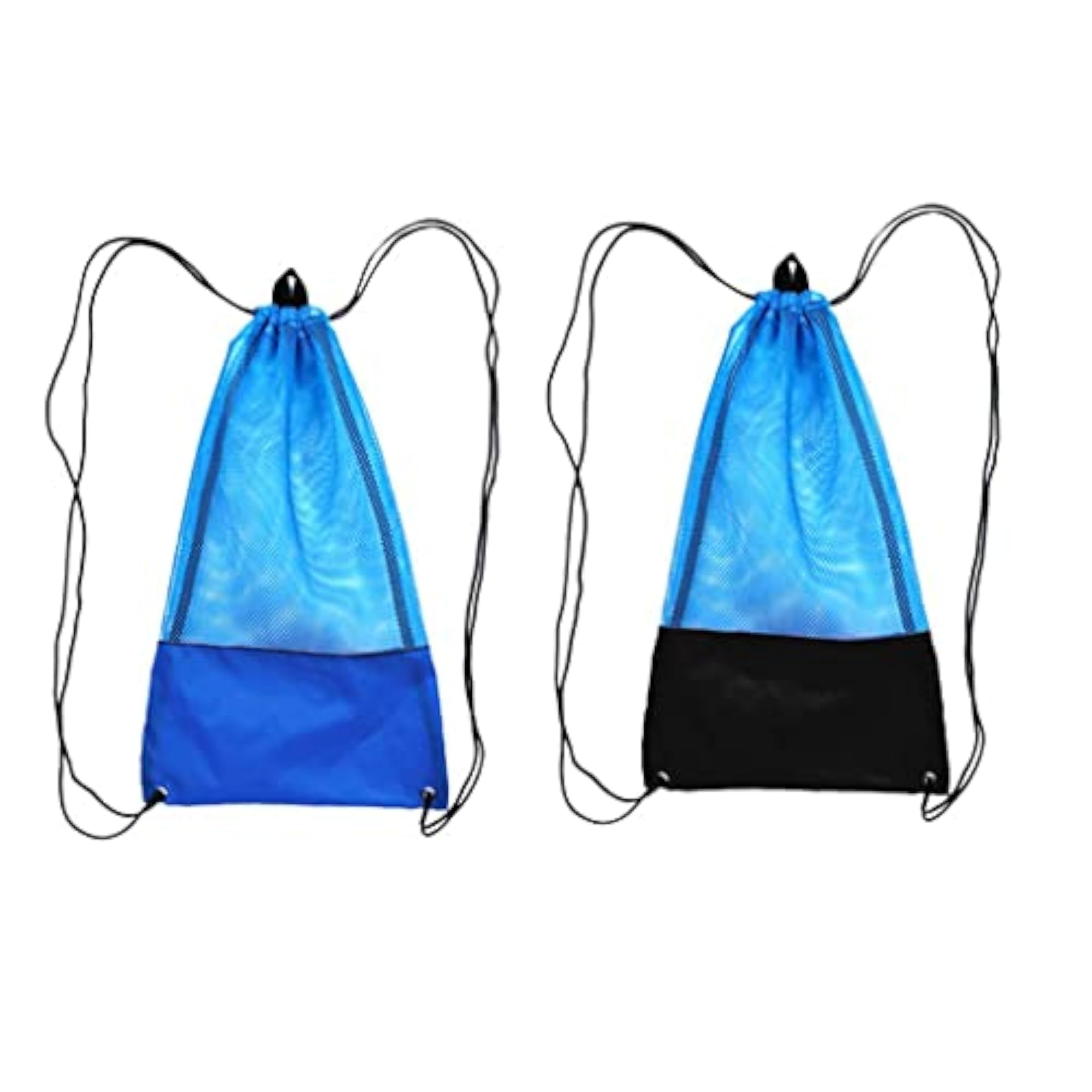 2 Pieces Mesh Drawstring Backpack for Beach Travel