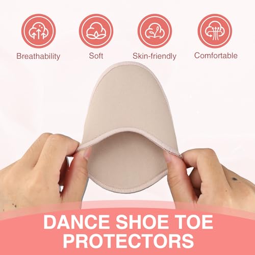 2 pares de protectores para punta de zapatos de ballet miniatura 5