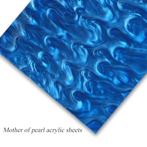Image of TOEPODO Pearlescent Ripple Cast Acrylic Sheets 1 /8inch Thick Marble Acrylic Sheets for Laser Cutting Plexiglass Sheets for Art Design DIY Crafts Home Deco (3, White Marble, 8x12 Inch)