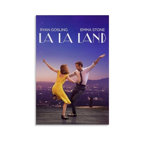 RWTWQGEQWGR Poster artistico da parete La La Land con copertina estetica decorativa, 20 x 30 cm, senza cornice