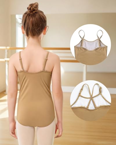 Image of EQSJIU Ballet Leotards for Girls with Removable Skirt Combo Tie Ruffle Sleeve Outfit