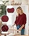 Oakgarden 3 Pack Women's Oversized Nursing Tops, Waffle Knit Breastfeeding Zipper Sweatshirt Long Sleeve Maternity Shirts(Wine Red, Navy Blue, Black,Large)