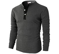 Waffle casual lapel short sleeve henley shirts Clearance