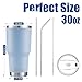 D·S 30oz Blue Tumbler Stainless Steel Double Wall Vacuum Insulated Mug with Straw and Lid, Cleaning Brush for Cold and Hot Beverages
