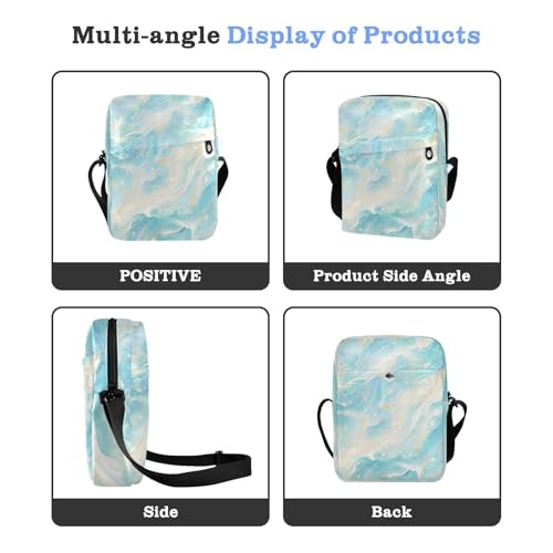 messenger bag cute green crossbody bags for women Womens Fashion Purses Adjustable Strap for School School- White Teal4