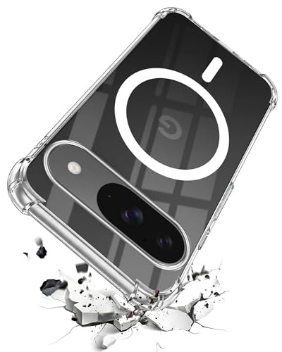 Image of Jkobi Shockproof Crystal-Clear Back Cover for Google Pixel 9 (Magsafe Wireless Support | Drop & Camera Protection | Hard Polycarbonate)