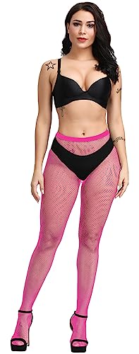 Image of CozyWow Fishnet Tights for Women, High Waist Footed Fishnet Stockings Soft and Stretchy, Womens Patterned Tights 10+ Colors