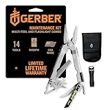 Gerber Gear MP600 Maintenance Kit - Includes Multi-Plier 600, Firecracker Flashlight & Ballistic Nylon Sheath - Premium Multitool & LED Flashlight - Made in USA