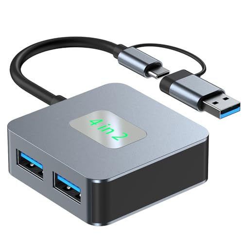 JSGHGDF 10Gbps USB C+USB - 4|[g USB 3.2 A_v^[ [d|[g USB C }`|[gA_v^[ Xvb^[P[u PC m[gp\Rp