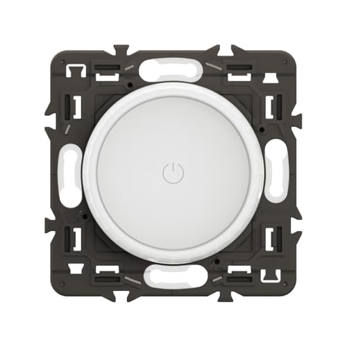 LEGRAND - Interrupteur Variateur rotatif - toutes lampes dimmables jusqu'à 200W - Commande d'Eclairage Complète - Prêt à Installer - Blanc