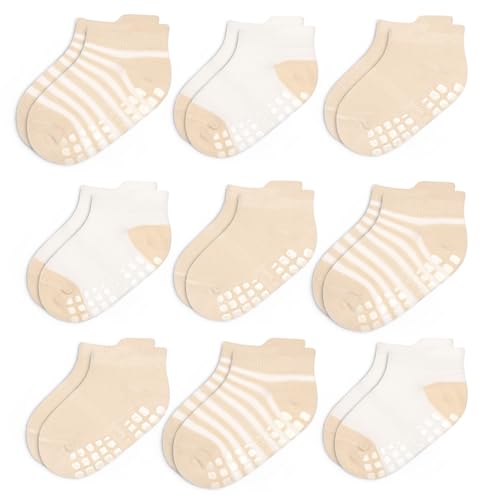 Image of Baby Non Slip Ankle Socks with Grippers for 0 Months-10 Years Old Walking Socks