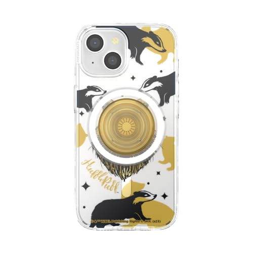 Image of PopSockets iPhone 15 Phone Case with MagSafe, Wireless Charging Compatible, Harry Potter - Hufflepuff