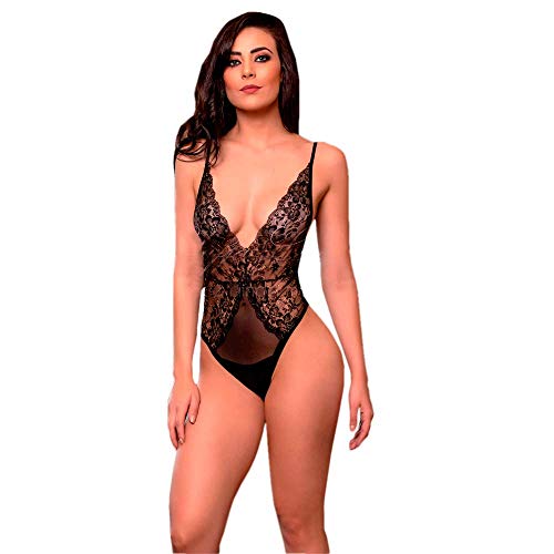 Body Em Arrastão Com Decote Em V Disponível Em 3 Tamanhos Yaffa Lingerie (G)