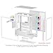 SAMA NEVIEW 4503 Mid Tower PC Case, Panoramic Dual Tempered Glass ATX Gaming Case, 4×120mm ARGB Fans with Hub, High Airflow, Back-Connector Ready, Type-C & 2× USB 3.0, 360mm AIO Support, White