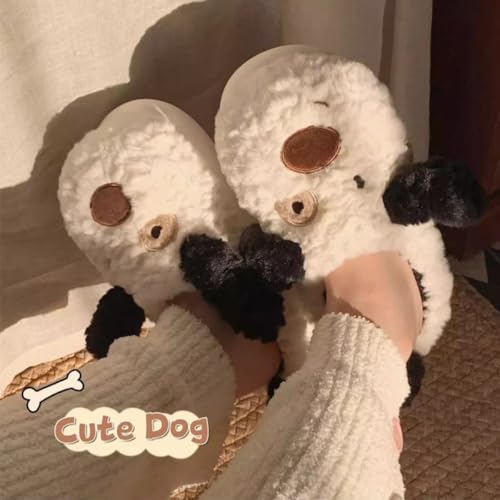 Warm and Cute Long Ear Dog Slippers Plush Puppy Animal Slippers for Women and Men Winter Slippers4