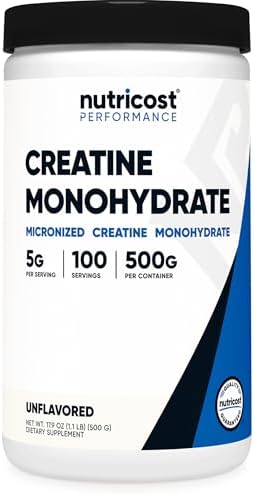 Creatine Monohydrate Micronized Powder 500G, 5000mg