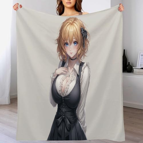 Couverture microfibre douce et chaude pour lit avec imprimé mignon