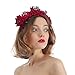 XGOPTS Halloween Headband Skull Dead Headpiece Gothic Rose Flower Crown Hair Hoops Halloween Party Cosplay Costume Accessory