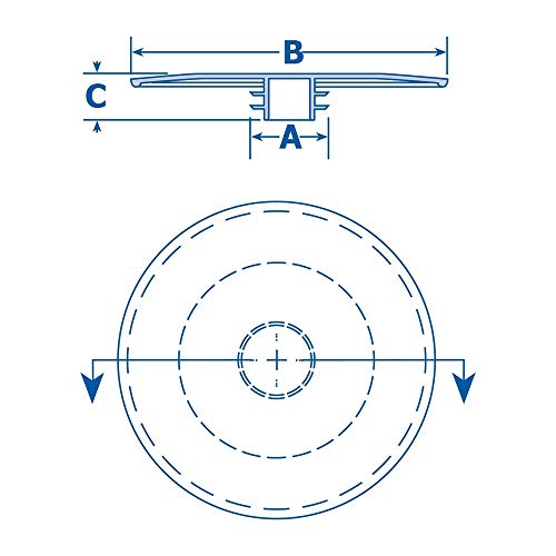 Push-in Plastic Flange Protectors - Push-In Plastic Flange Protector (To Fit Nominal Pipe Size: 2