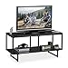 Produktbild Relaxdays 50,5 x 110,5 x 45,5 cm, TV Lowboard MDF, 2 große Ablagen, extra Stauraum, Fernsehtisch modern, HxBxT, schwarz, Metall