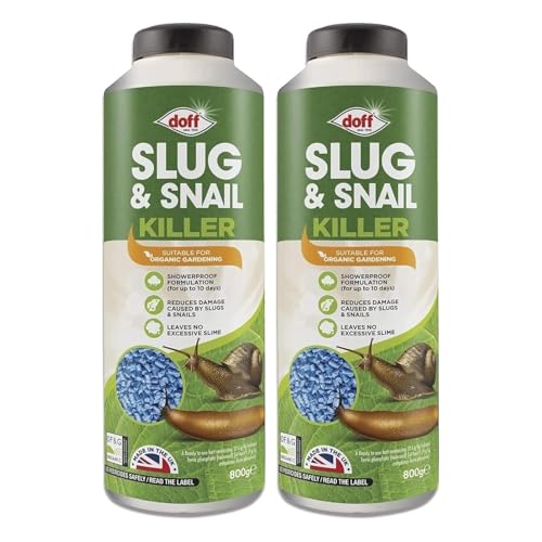 FERRIS | Slug & Snail Killer Pellets 800g - Use in Gardens & Greenhouses - Powerful Slug Repellent for Organic Gardening with Maximum Protection | Fast Acting Pellets for Slugs and Snails (2 Pack)