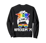 Photo Gallery proud mom messy bun lgbt gay pride mom gift felpa Photo Gallery proud mom messy bun lgbt gay pride mom gift felpa