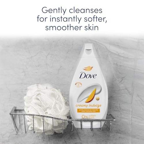 Dove Creamy Indulge Body Wash Body Cleanser shower gel with mango nectar & tropical, floral notes for softer, smoother skin after one shower 6x 450 ml - Image 7