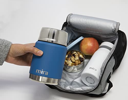 Mira Thermos For Hot Food & Soup - 15 Oz Insulated Food Jar With Foldable Spoon - Leak Proof Stainless Steel Thermal Storage Lunch Container, Canteen, Double Walled, Pink #TOP6