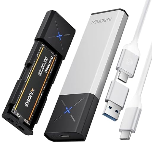 iDsonix Carcasa SSD M.2 NVMe SATA Adaptador[Sin Herramientas][Aluminio], Caja SSD USB 3.2 Gen2 con UASP&Trim, 10 Gbps NVMe PCIe y 6 Gbps AHCI SATA/NGFF, Compatible con M/B+M Key Samsung Crucial WD | Ya disponible en tu tienda friki favorita! En mundofriki.es!