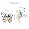 Strass Broche pour Femmes,RoadLoo 4 pièces Broches Papillon pour Femmes Papillon fée Broche Bijoux élégant comme un Cadeau pour les Femmes Roche en Alliage Multicolore en Cristal pour la Fête #1