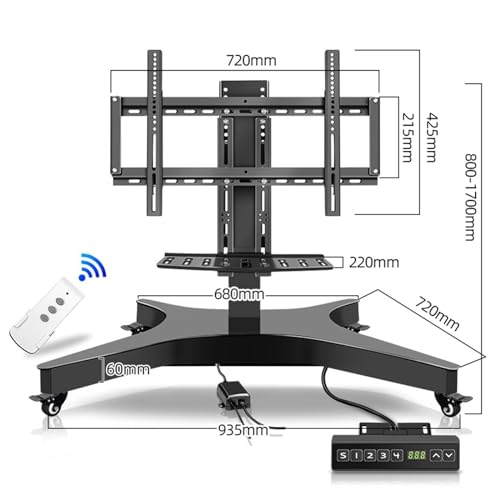 Soporte móvil eléctrico para TV de 32-75 pulgadas con control remoto miniatura 2