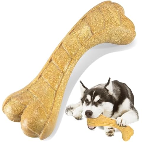 DAOZIJI Tough Dog Toys for Aggressive Chewers, Indestructible Dog Chew Toys Dog Bones for Aggressive Chewers Medium Large Breed, Interactive Dog Chew Bones Toys for Boredom, Power Chew Large Dog Bones Cover